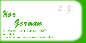 mor german business card